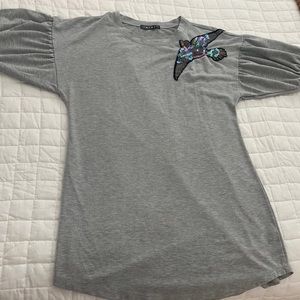 Kiki Shirt dress with bird embroidery